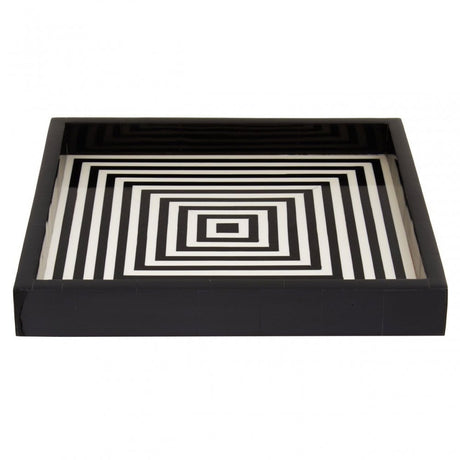 Donato Black And White Finish Tray