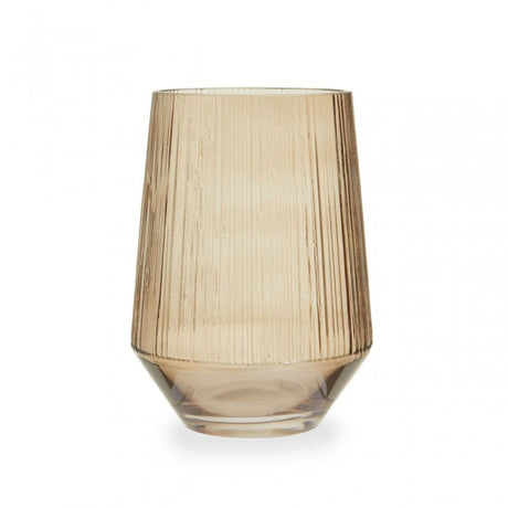 Esma Small Smoked Brown Glass Vase