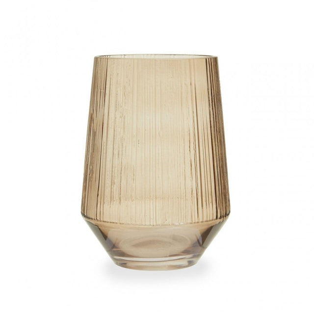 Esma Small Smoked Brown Glass Vase