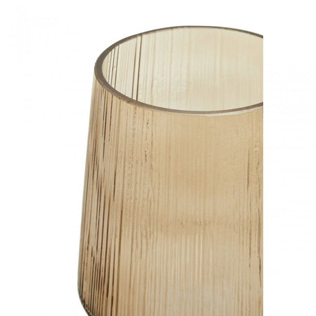 Esma Small Smoked Brown Glass Vase