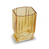 Edan Small Ochre Yellow Glass Vase