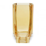 Edan Small Ochre Yellow Glass Vase