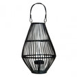 Mataram Black Candle Holder With Hoop Handle