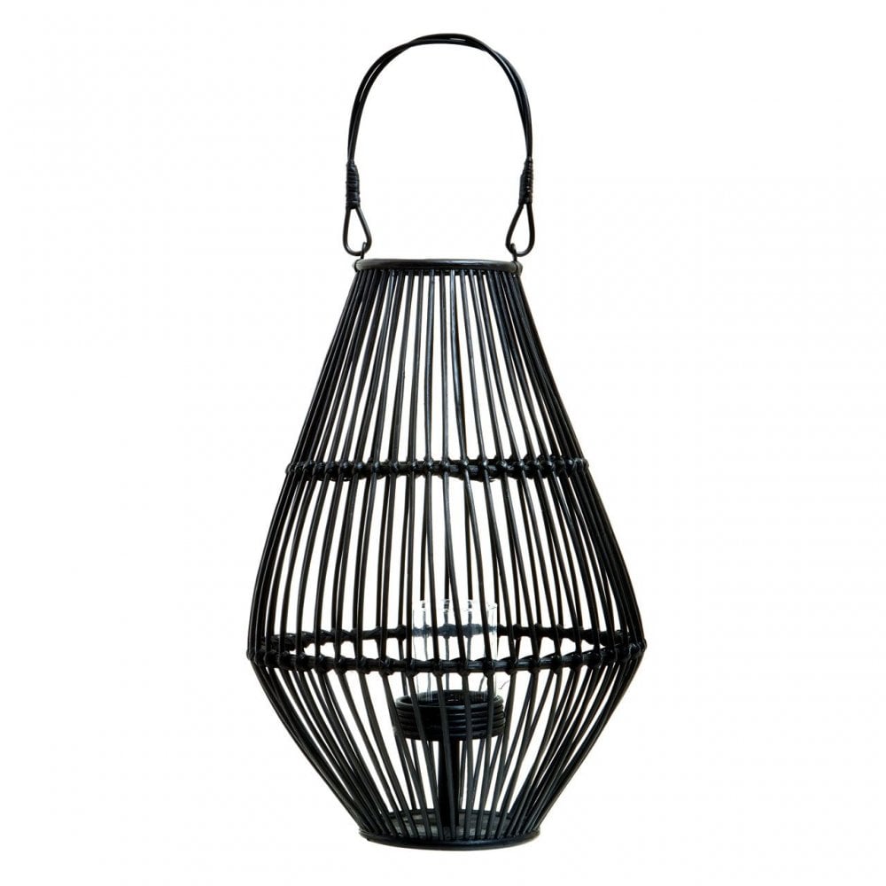 Mataram Black Candle Holder With Hoop Handle