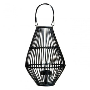 Mataram Black Candle Holder With Hoop Handle