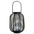 Mataram Black Rattan Candle Holder