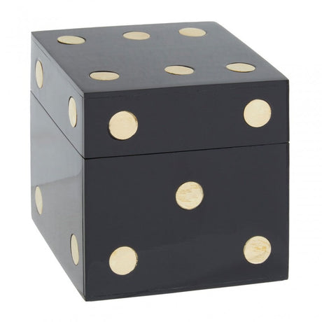 Churchill Games Black And Gold Dice Box
