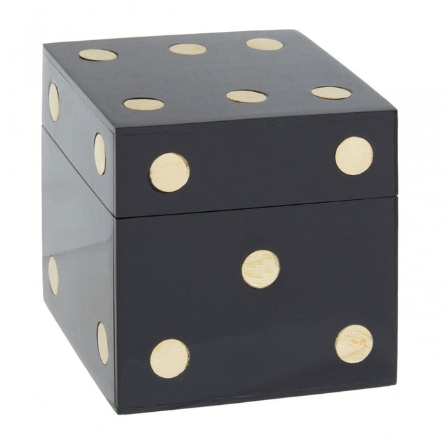 Churchill Games Black And Gold Dice Box