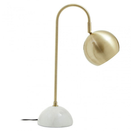 Newton White Marble Base Desk Lamp