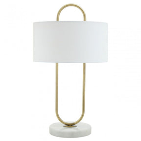 Nolan White Fabric Shade Table Lamp