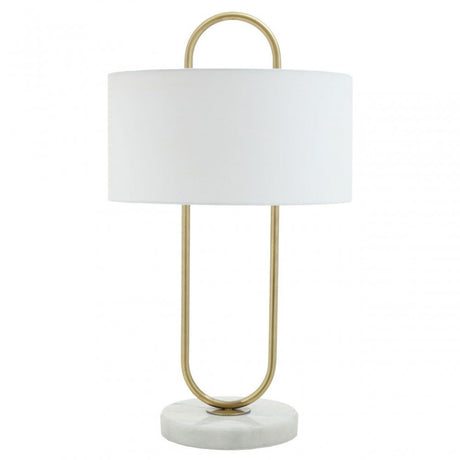 Nolan White Fabric Shade Table Lamp