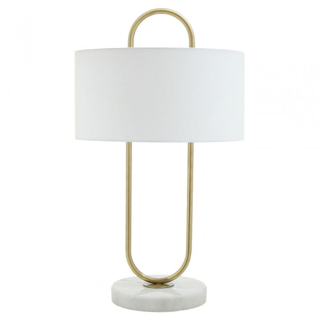 Nolan White Fabric Shade Table Lamp