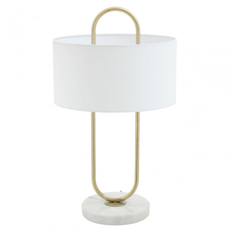 Nolan White Fabric Shade Table Lamp
