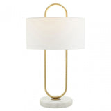 Nolan White Fabric Shade Table Lamp