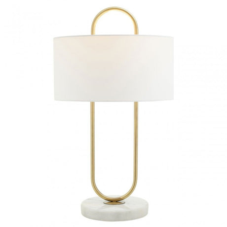 Nolan White Fabric Shade Table Lamp