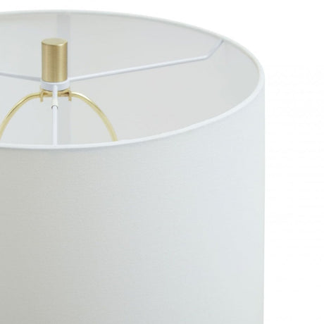 Nadia White Fabric Shade Table Lamp