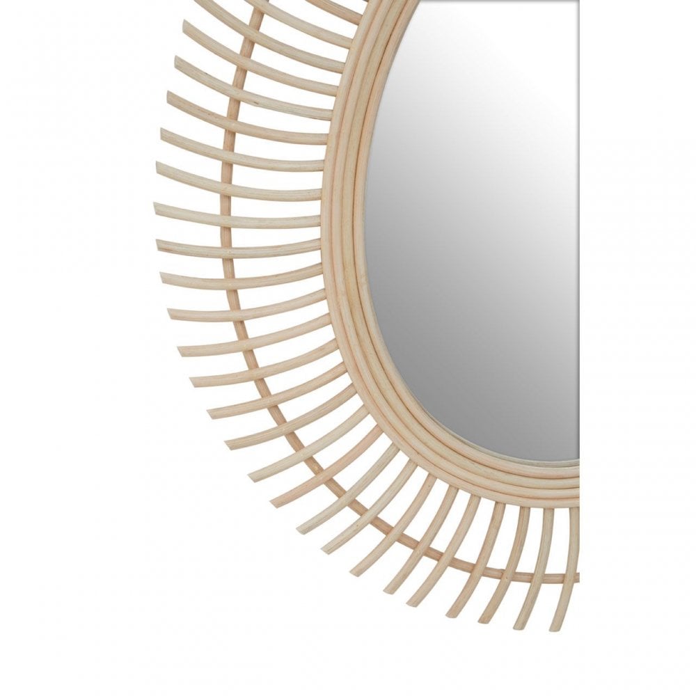 Mataram Teardrop Natural Rattan Wall Mirror