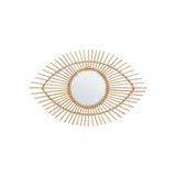 Mataram Natural Rattan Eye Shape Wall Mirror