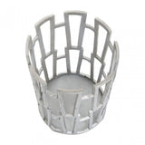 Delphi Large Silver Finish Candle Holder