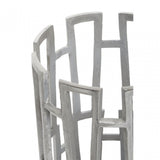 Delphi Large Silver Finish Candle Holder