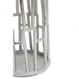 Delphi Large Silver Finish Candle Holder
