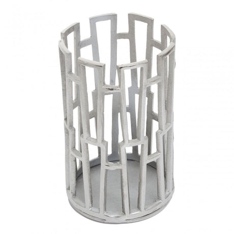 Delphi Small Silver Finish Candle Holder