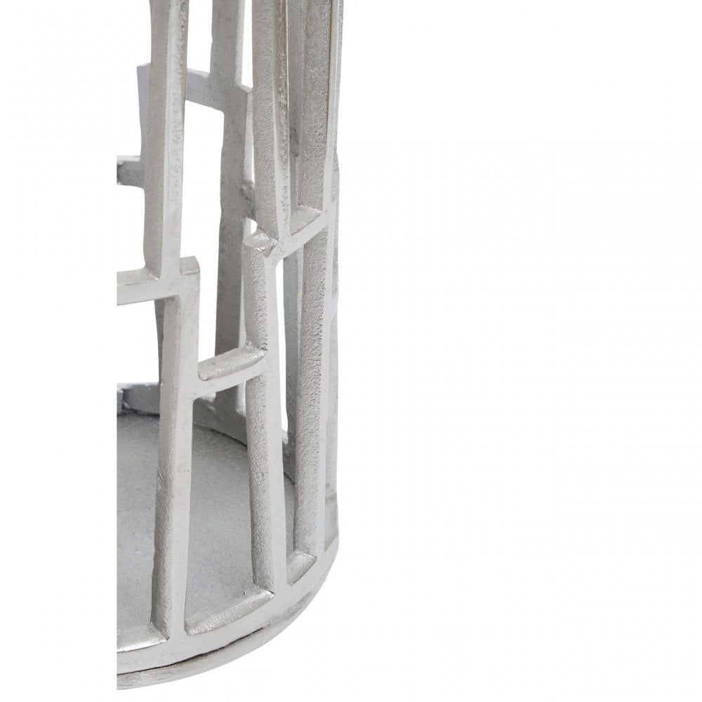 Delphi Small Silver Finish Candle Holder