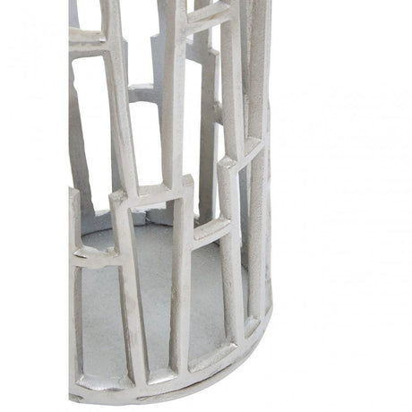 Delphi Small Silver Finish Candle Holder