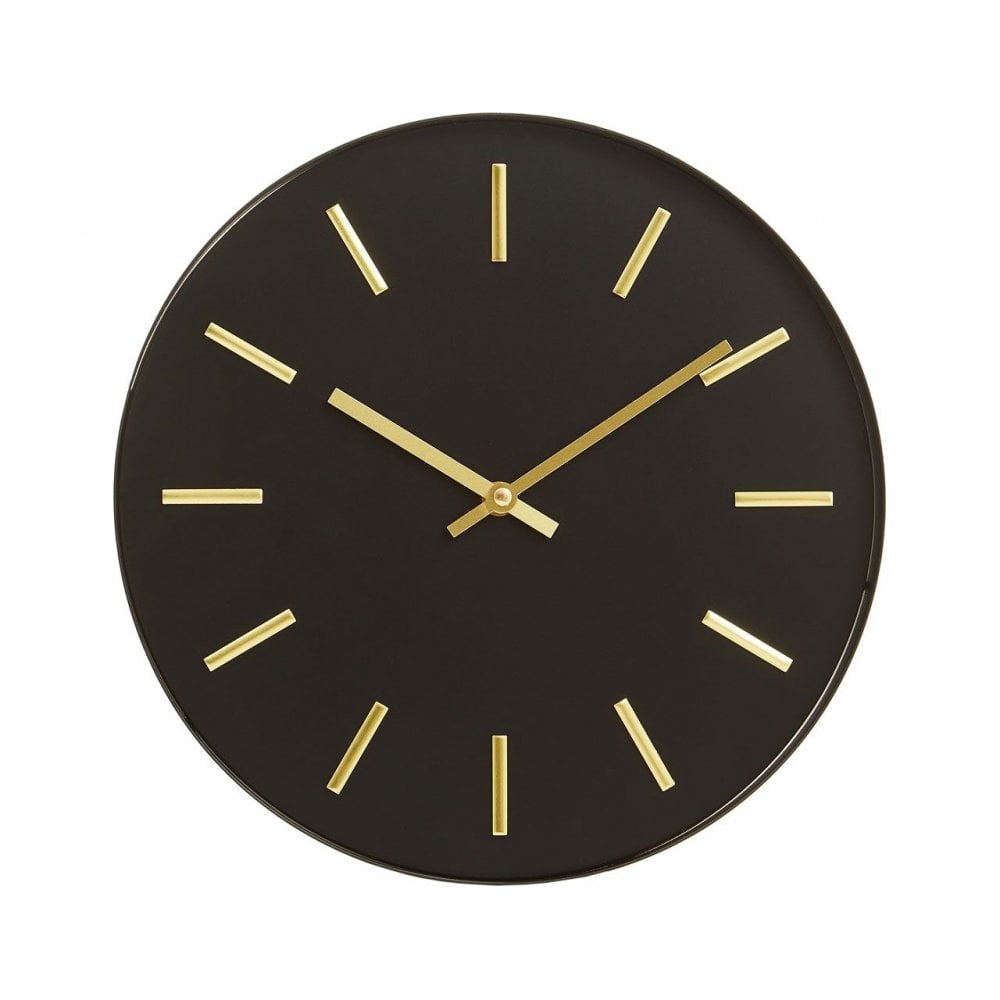 Vitus Black And Gold Wall Clock