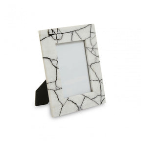 Marmara Large Black And White Marble Photo Frame