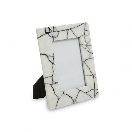 Marmara Large Black And White Marble Photo Frame