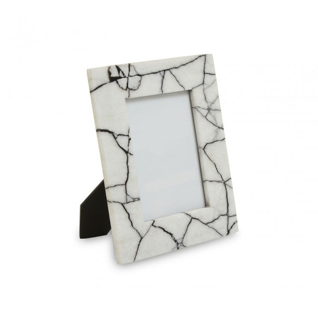 Marmara Large Black And White Marble Photo Frame