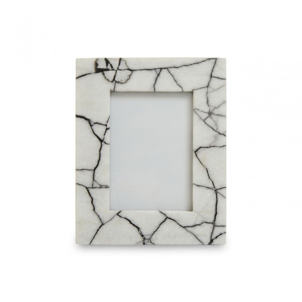 Marmara Large Black And White Marble Photo Frame