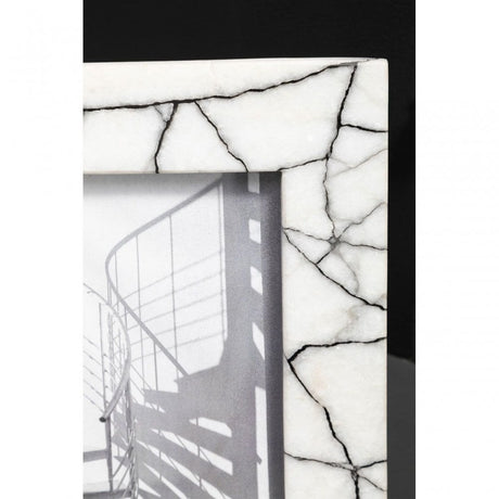 Marmara Large Black And White Marble Photo Frame