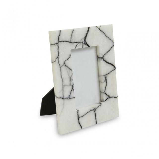 Marmara Small Black And White Marble Photo Frame