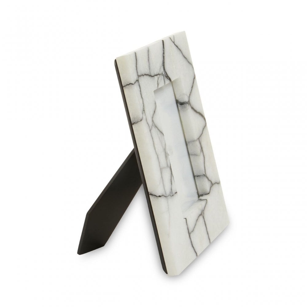 Marmara Small Black And White Marble Photo Frame