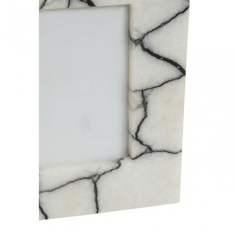 Marmara Small Black And White Marble Photo Frame