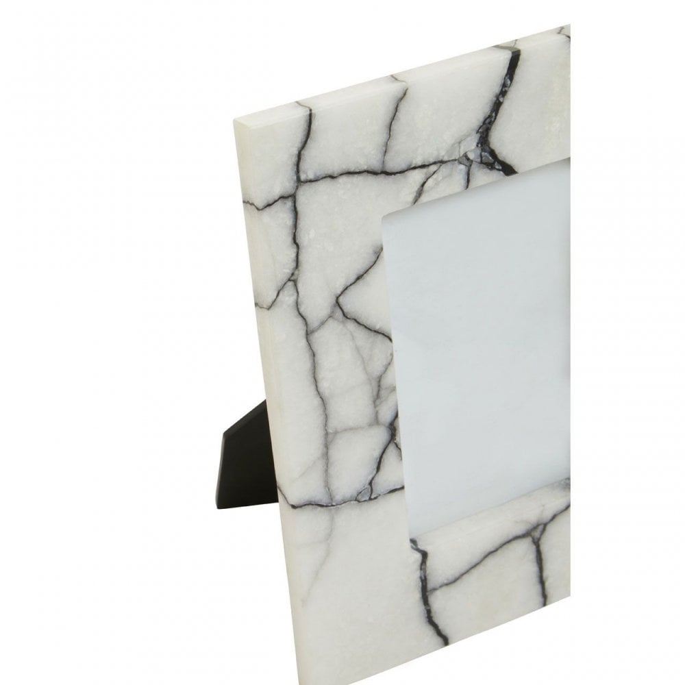 Marmara Small Black And White Marble Photo Frame