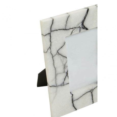 Marmara Small Black And White Marble Photo Frame