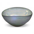 Hessa Cut Glass Bowl With Chrome Effect