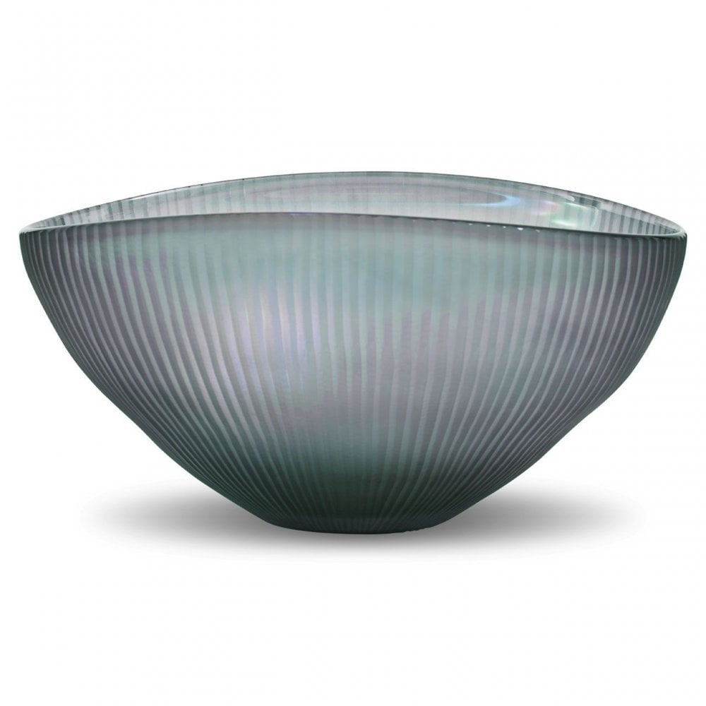 Hessa Cut Glass Bowl With Chrome Effect