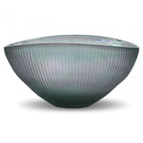 Hessa Cut Glass Bowl With Chrome Effect