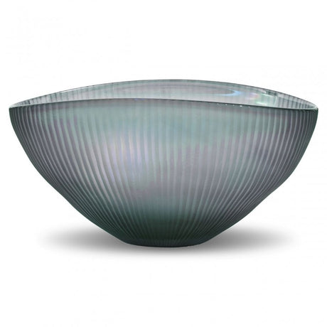 Hessa Cut Glass Bowl With Chrome Effect