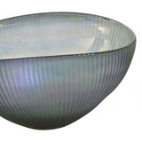 Hessa Cut Glass Bowl With Chrome Effect