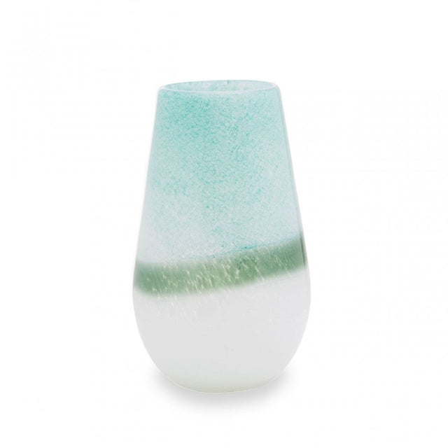 Celia Small Turquoise And White Vase