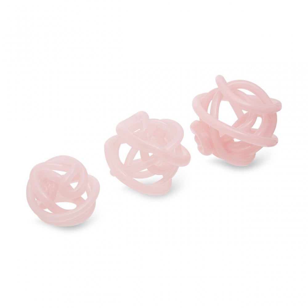 Knot Decor Pink  Glass Ornament