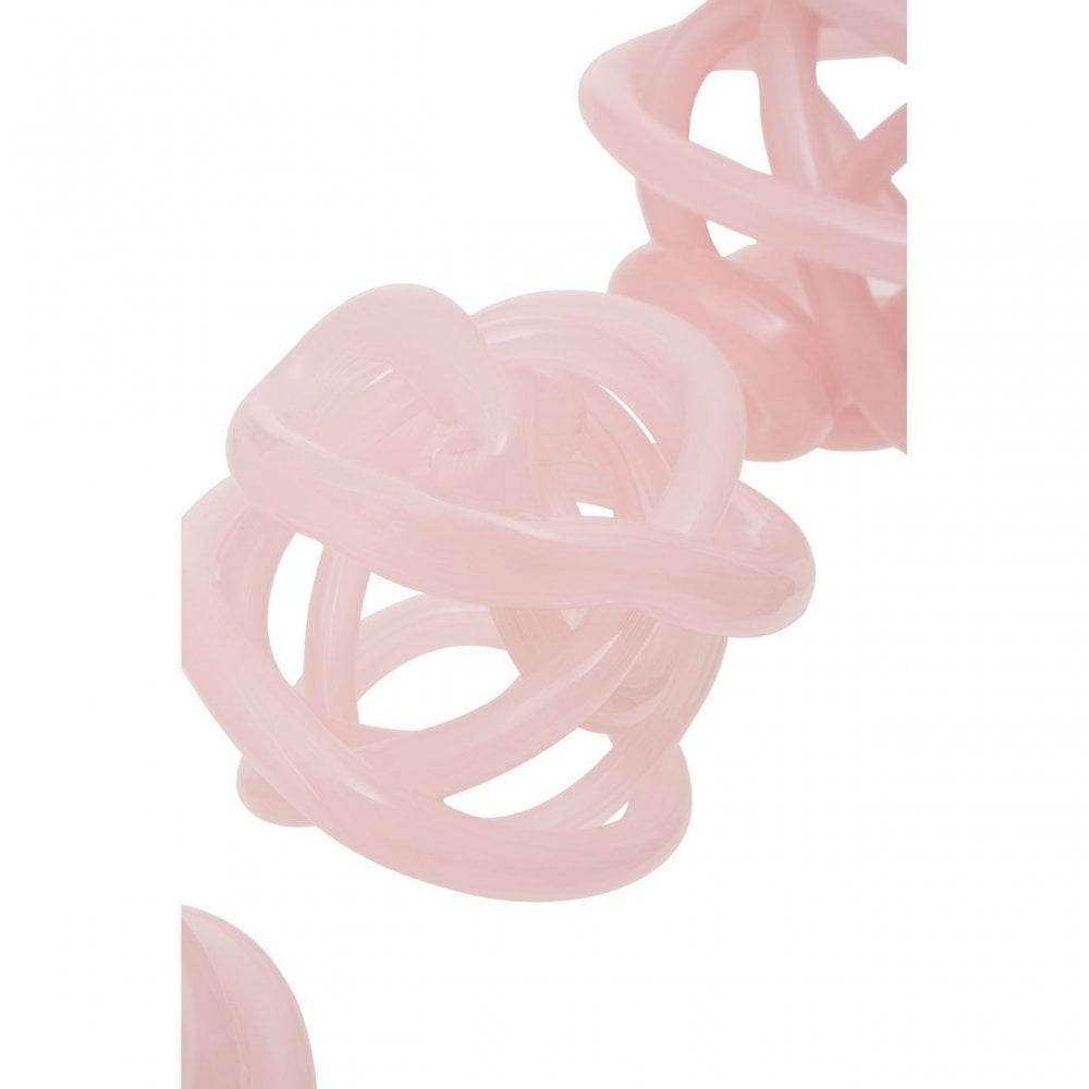 Knot Decor Pink  Glass Ornament