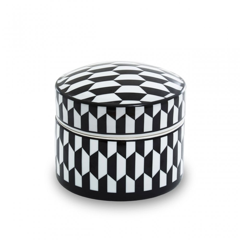 Marlo Geometric Print Ceramic Trinket Box