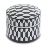 Marlo Geometric Print Ceramic Trinket Box