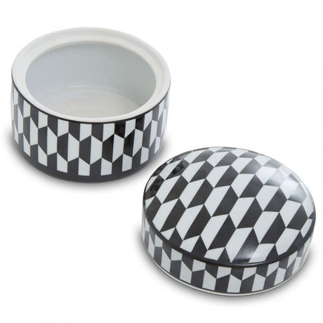 Marlo Geometric Print Ceramic Trinket Box